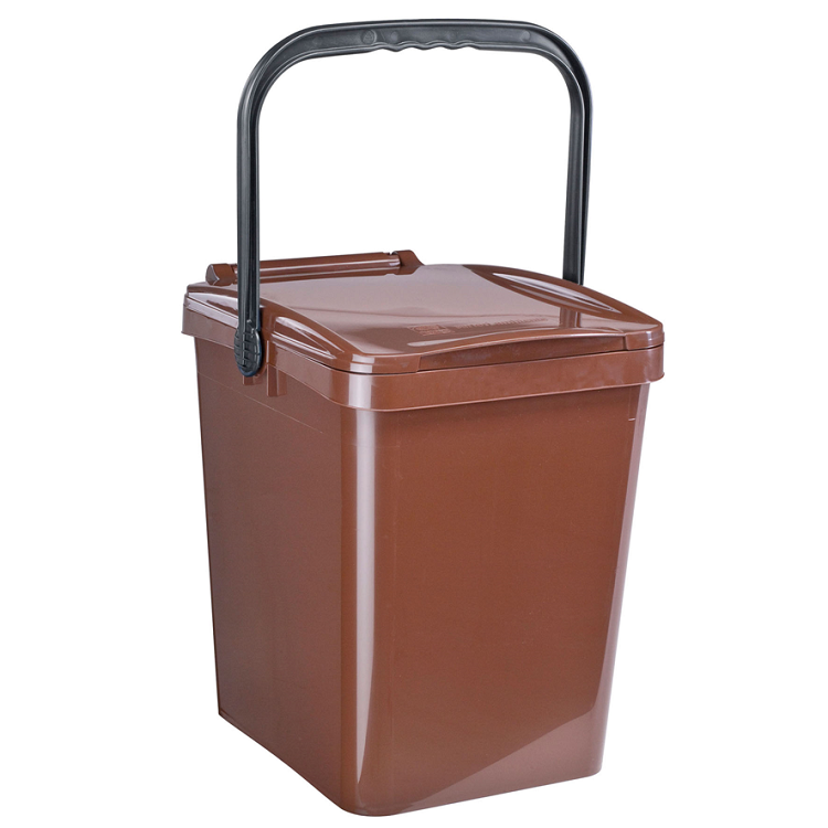 Bioabfalleimer-20-l-25-l-braun-2 Komposteimer (Bio Mülleimer) für Biomüll in der Großküche (25l) braun