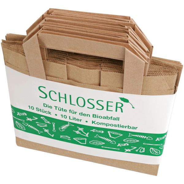 Bio-Müllbeutel (10 l) mit Henkel, Karton 30 x 10er-Packs